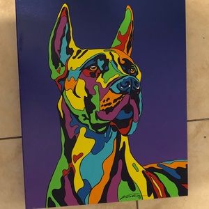 dog colorful painting